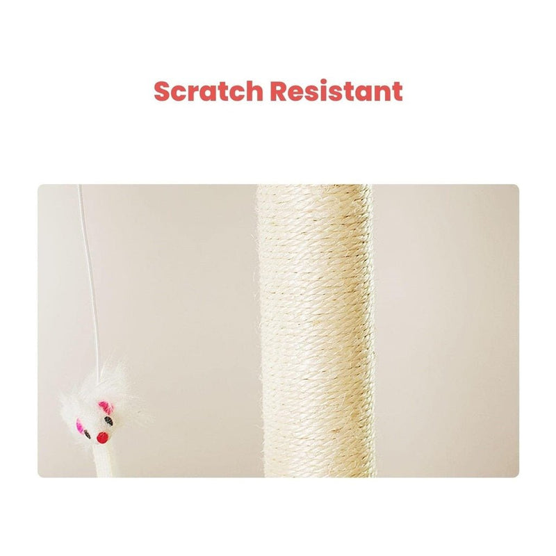 Floofi 138cm 5 Layer Plush Cat Condo Cat Tree Light Grey - NuSea