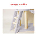 Floofi 138cm 5 Layer Plush Cat Condo Cat Tree Light Grey - NuSea