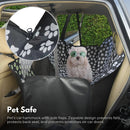 FLOOFI 140 x 145cm Pets Car Back Seat Cover Hammock (Black) - NuSea