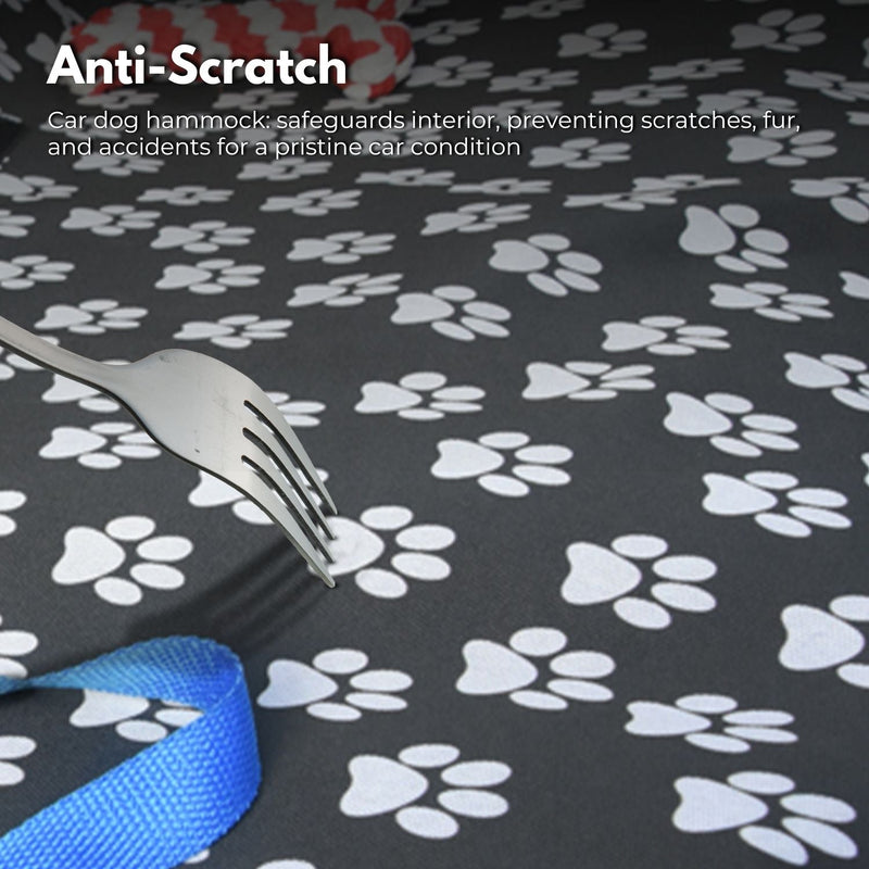 FLOOFI 140 x 145cm Pets Car Back Seat Cover Hammock (Black) - NuSea