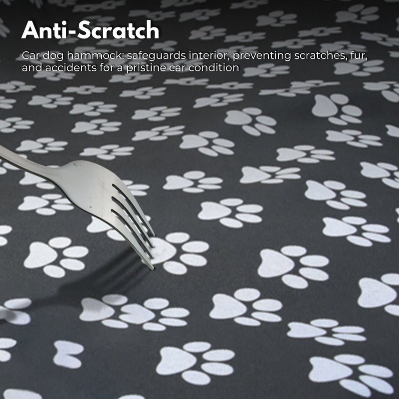 FLOOFI 155 x 104cm Pets Car Back Seat Cover Hammock (Black) - NuSea