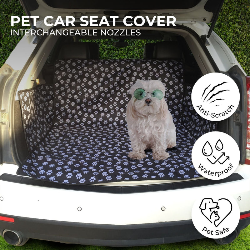 FLOOFI 155 x 104cm Pets Car Back Seat Cover Hammock (Black) - NuSea