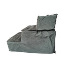 FLOOFI 3 - Step Detachable Memory Foam Pet Stairs with Removable Washable Cover (Grey) - NuSea
