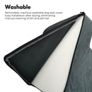 FLOOFI 3 - Step Detachable Memory Foam Pet Stairs with Removable Washable Cover (Grey) - NuSea