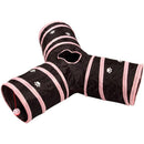 Floofi 4 Holes Cat Tunnel (Pink) - NuSea
