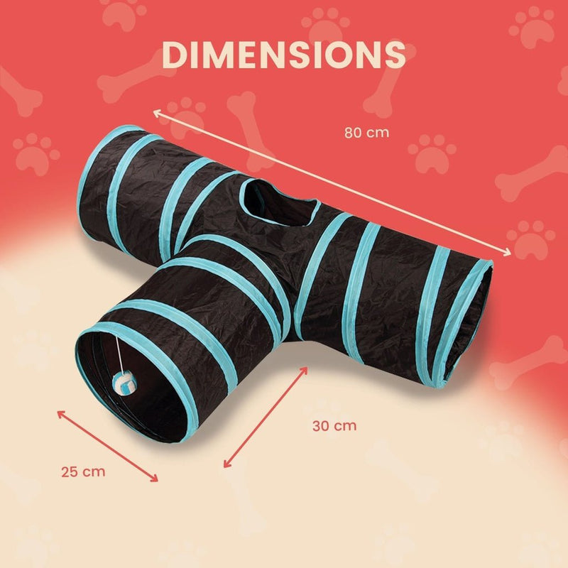 Floofi 4 Holes Cat Tunnel (Pink) - NuSea