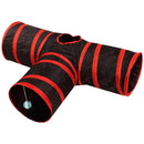 Floofi 4 Holes Cat Tunnel (Red) - NuSea