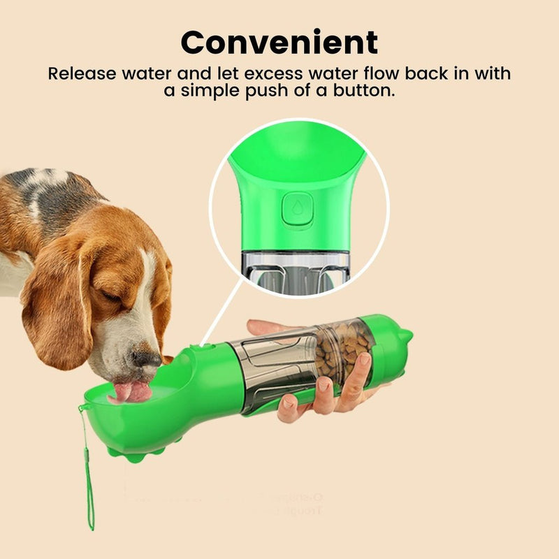 Floofi 4 in 1 pet scooper & feeder Green - NuSea