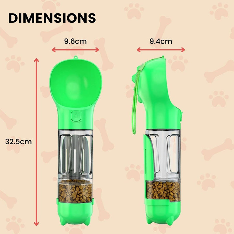 Floofi 4 in 1 pet scooper & feeder Green - NuSea