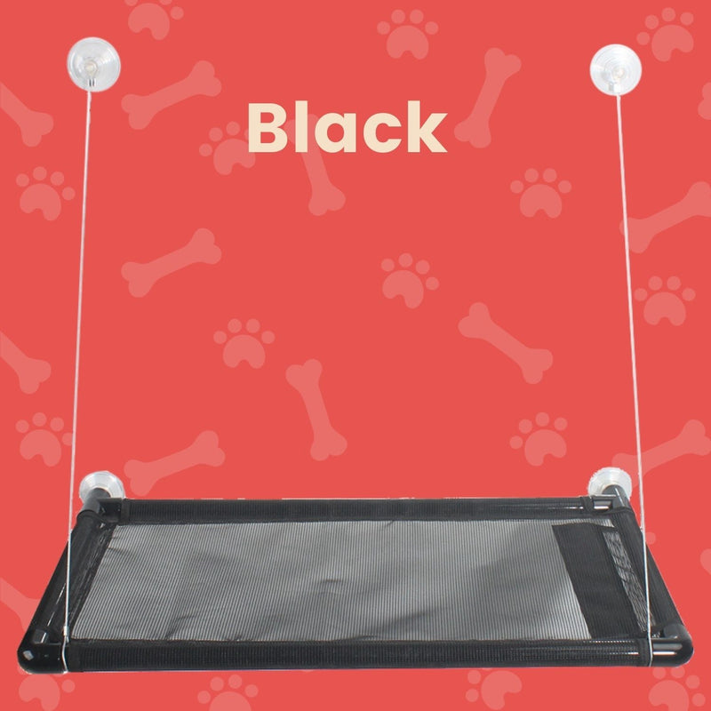 Floofi Cat Window Perch Hammock (Black) - NuSea