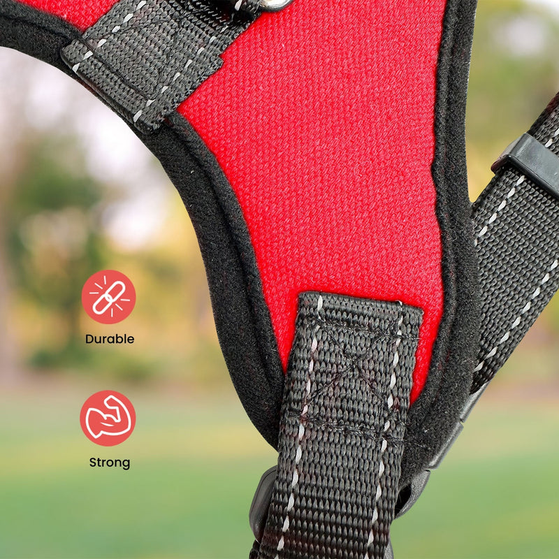 FLOOFI Dog Harness L Size (Red) - NuSea