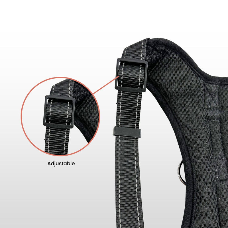 FLOOFI Dog Harness M Size (Black) - NuSea