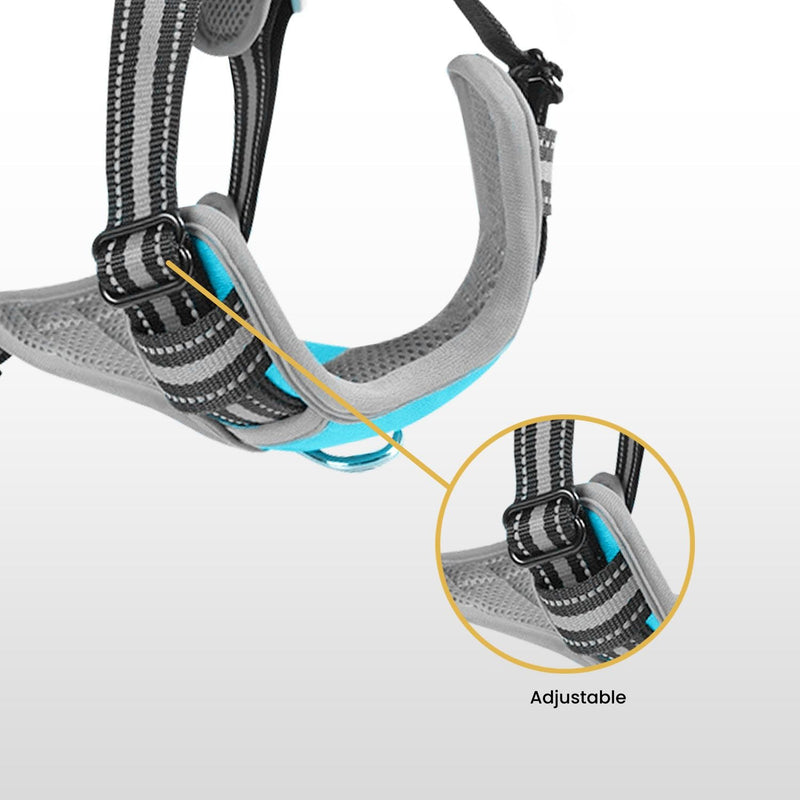 FLOOFI Dog Harness Vest L Size (Blue) - NuSea