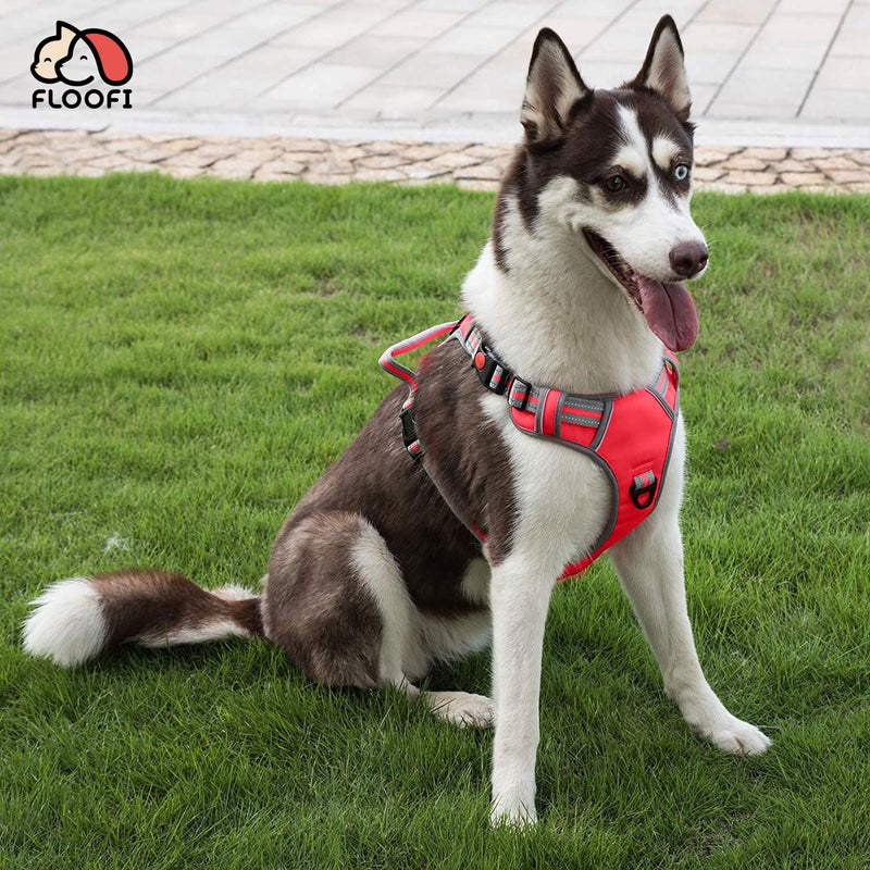 FLOOFI Dog Harness Vest XXL Size (Red) - NuSea