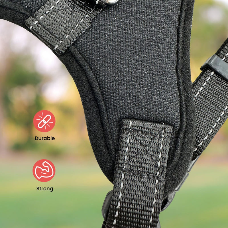 FLOOFI Dog Harness XXL Size (Black) - NuSea