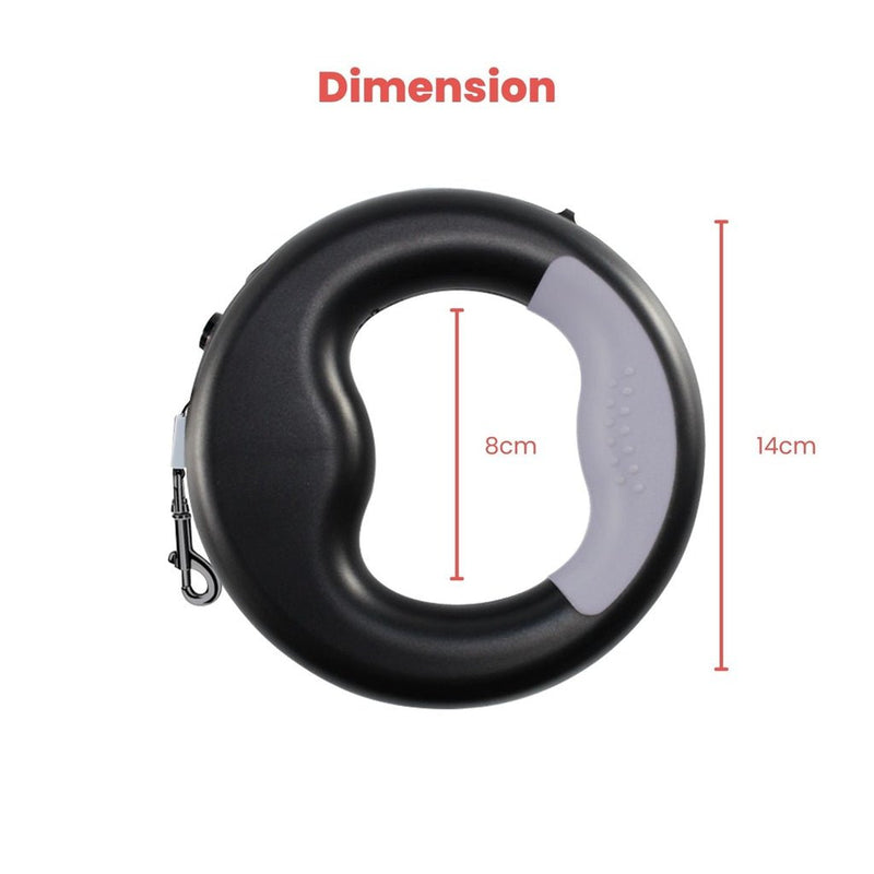 Floofi Dounght Dog Leash with USB and LED Black - NuSea