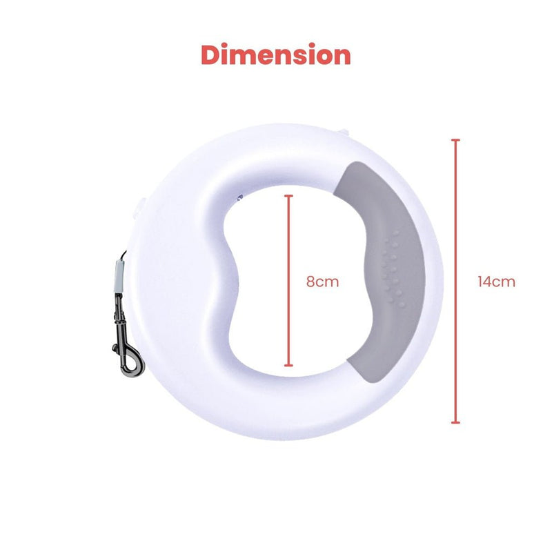 Floofi Dounght Dog Leash with USB and LED White - NuSea