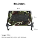 Floofi Elevated Camping Pet Bed (M Army) - NuSea