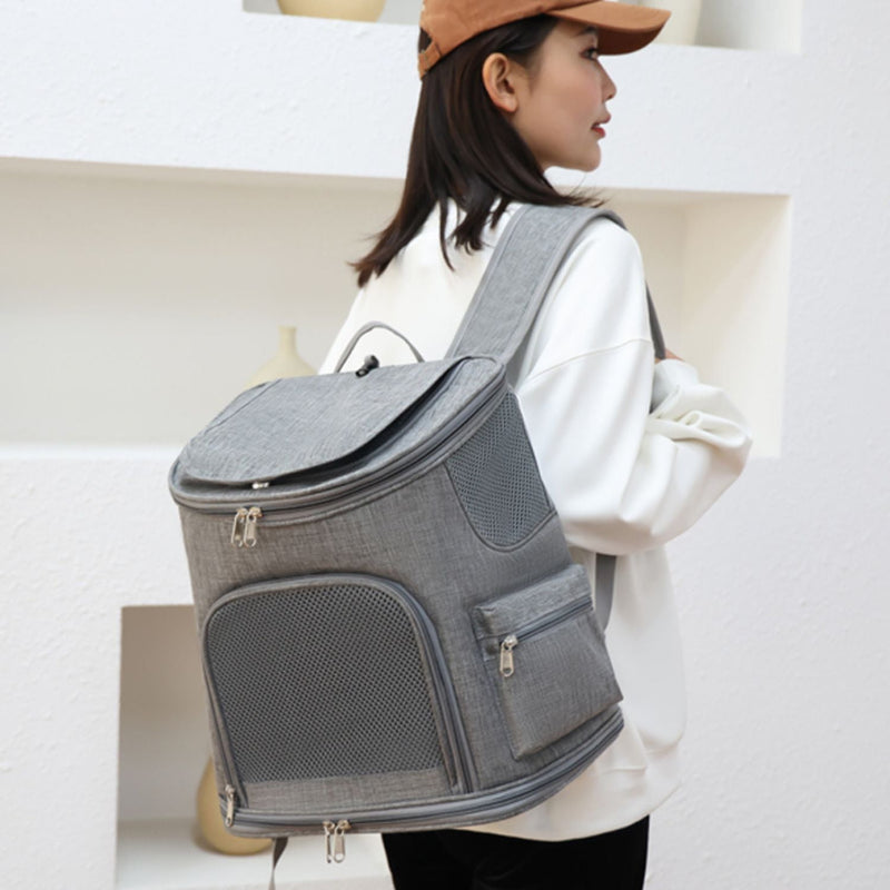 Floofi Pet Backpack - Model 2 (Grey) - NuSea
