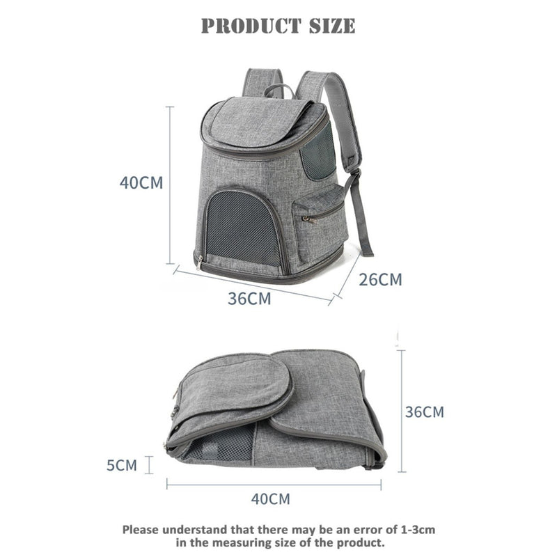 Floofi Pet Backpack - Model 2 (Grey) - NuSea