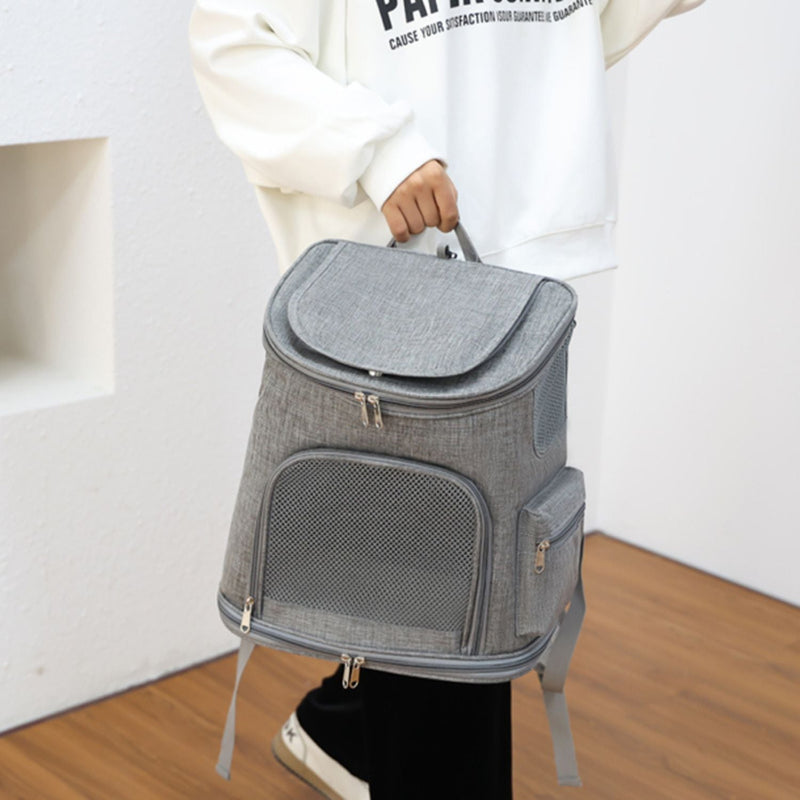 Floofi Pet Backpack - Model 2 (Grey) - NuSea