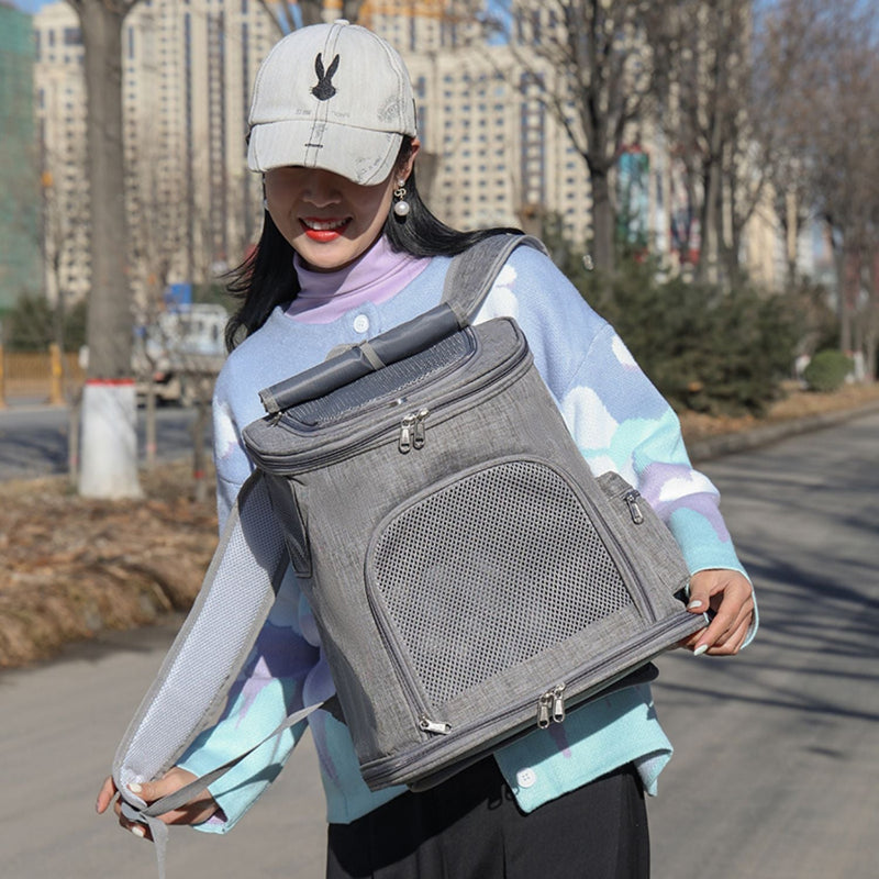 Floofi Pet Backpack - Model 2 (Grey) - NuSea