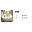 Floofi Pet Bed Crown Shape (L Grey Yellow) - NuSea