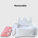 Floofi Pet Bed Crown Shape (L Grey Yellow) - NuSea