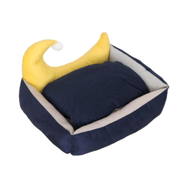 Floofi Pet Bed Moon Design (M Blue) - NuSea