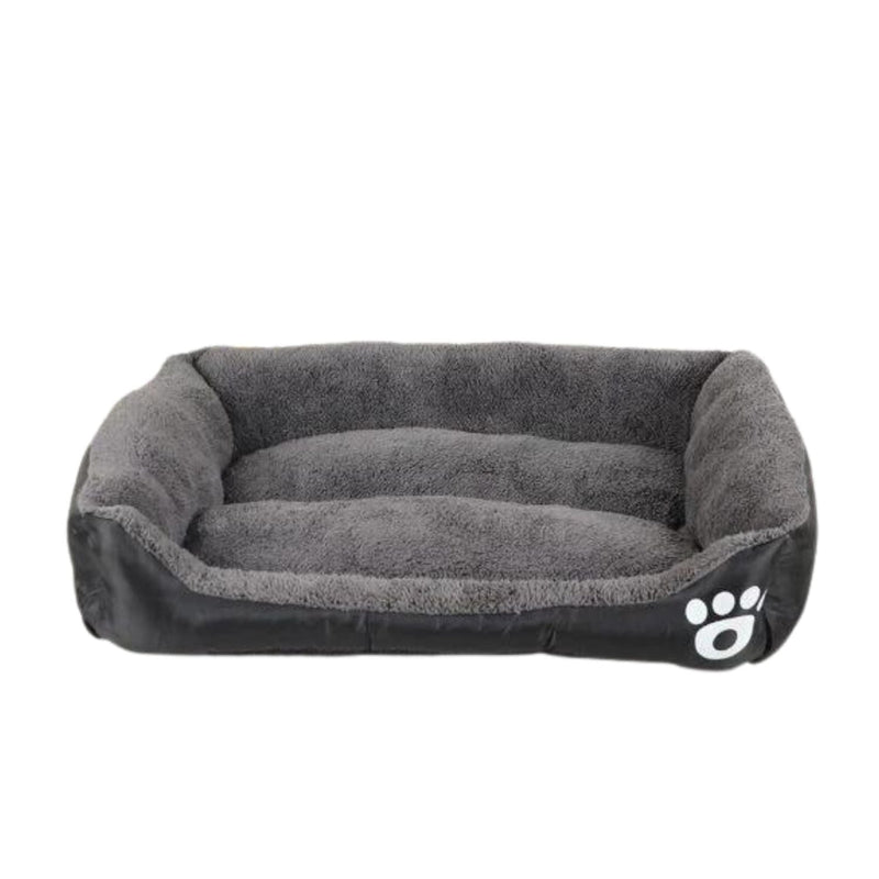 FLOOFI Pet Bed Square L Size (Black+Dark Grey) - NuSea
