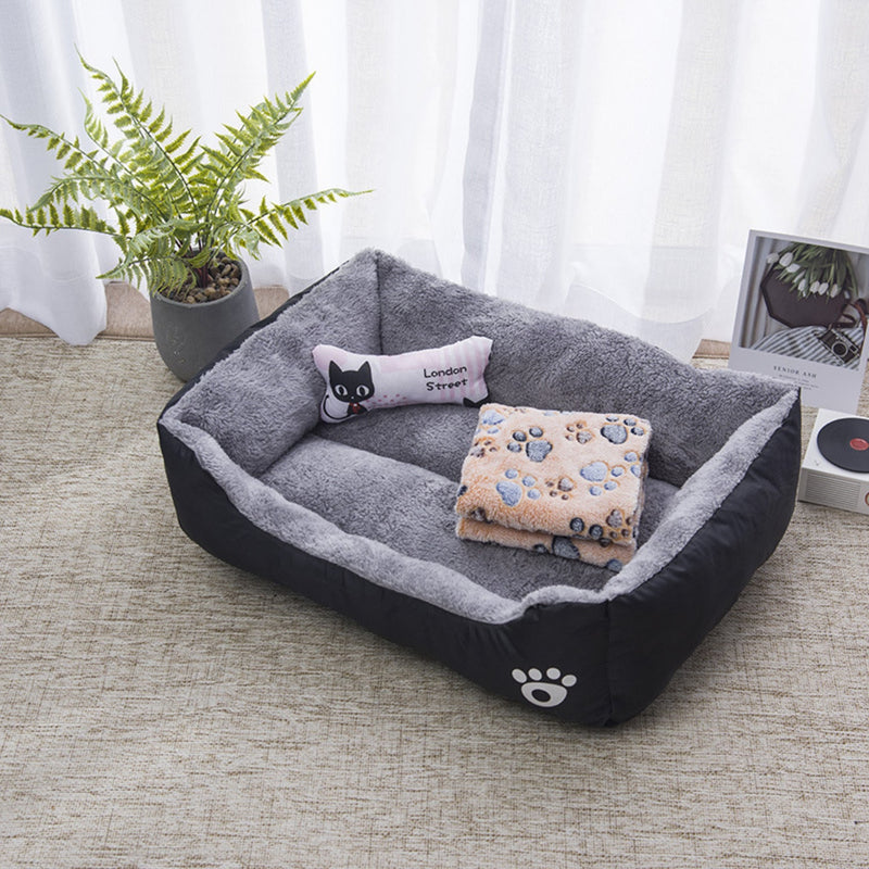 Floofi Pet Bed Square XL Size (Black) - NuSea