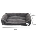 FLOOFI Pet Bed Square XL Size (Black+Dark Grey) - NuSea