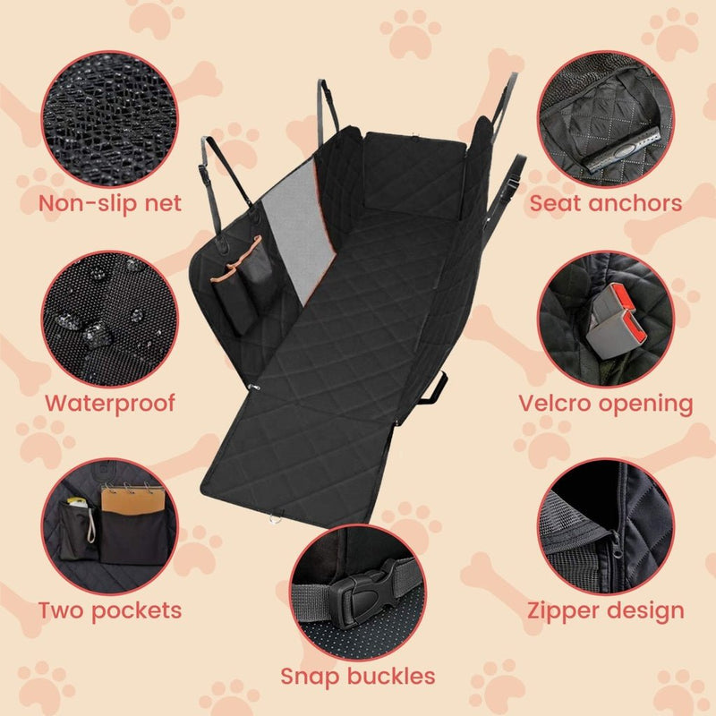 Floofi Pet Car Back Seat Cover Waterproof Safety - NuSea