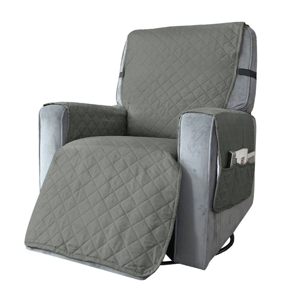 FLOOFI Pet Sofa Cover Recliner Chair L Size with Pocket (Light Grey) - NuSea