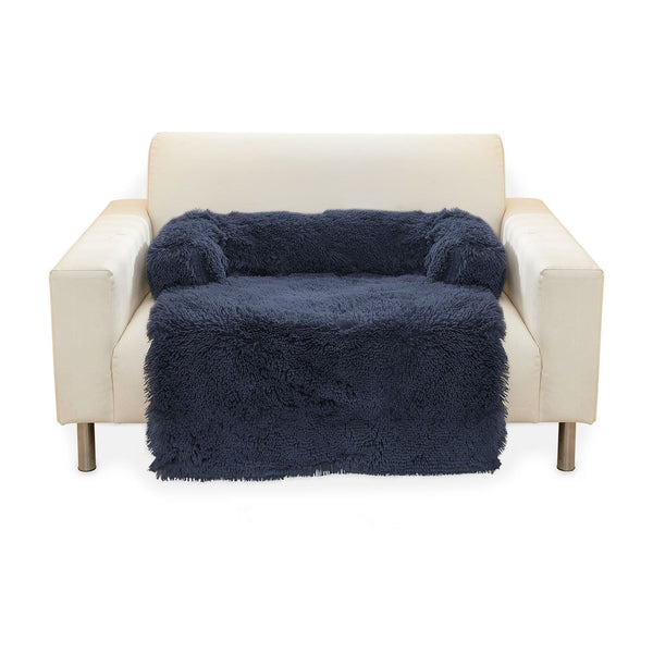 Floofi Pet Sofa Cover Soft with Bolster L Size (Dark Blue) - NuSea