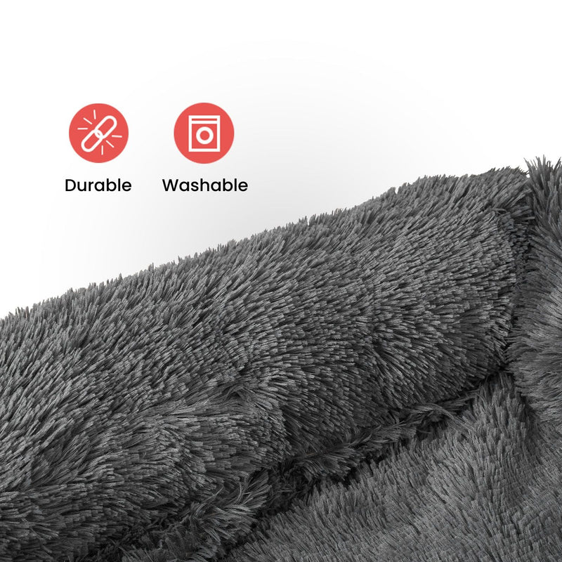 Floofi Pet Sofa Cover Soft with Bolster L Size (Grey) - NuSea