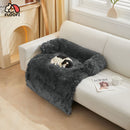 Floofi Pet Sofa Cover Soft with Bolster L Size (Grey) - NuSea