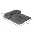 Floofi Pet Sofa Cover Soft with Bolster L Size (Grey) - NuSea