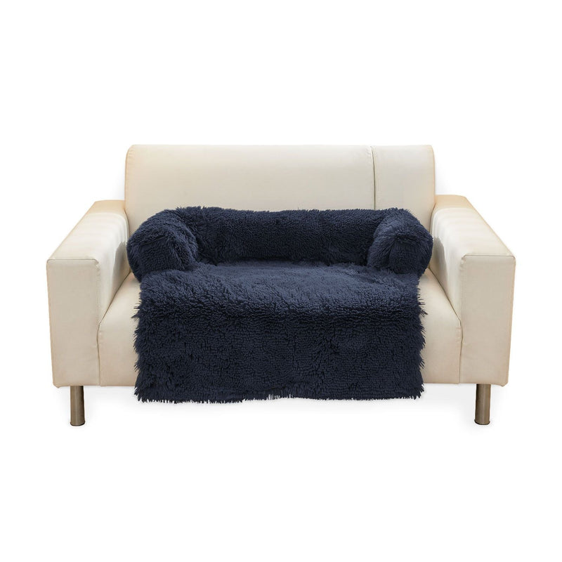 Floofi Pet Sofa Cover Soft with Bolster M Size (Dark Blue) - NuSea