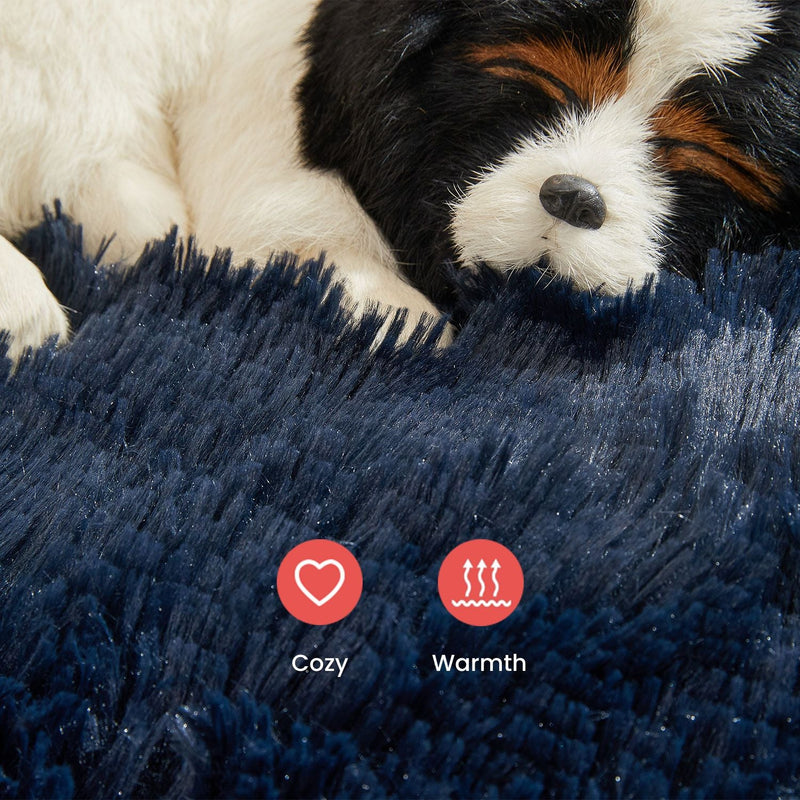 Floofi Pet Sofa Cover Soft with Bolster M Size (Dark Blue) - NuSea