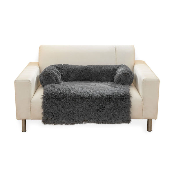 Floofi Pet Sofa Cover Soft with Bolster M Size (Grey) - NuSea