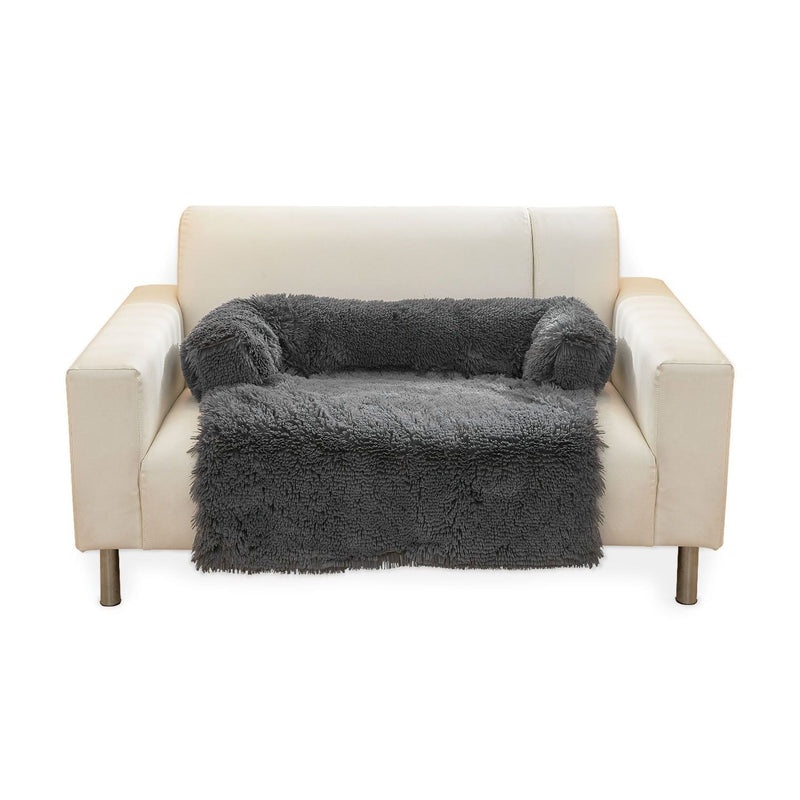 Floofi Pet Sofa Cover Soft with Bolster M Size (Grey) - NuSea