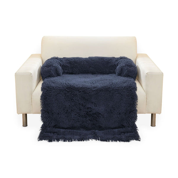 Floofi Pet Sofa Cover Soft with Bolster XL Size (Dark Blue) - NuSea