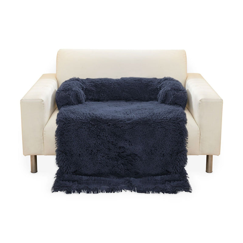 Floofi Pet Sofa Cover Soft with Bolster XL Size (Dark Blue) - NuSea