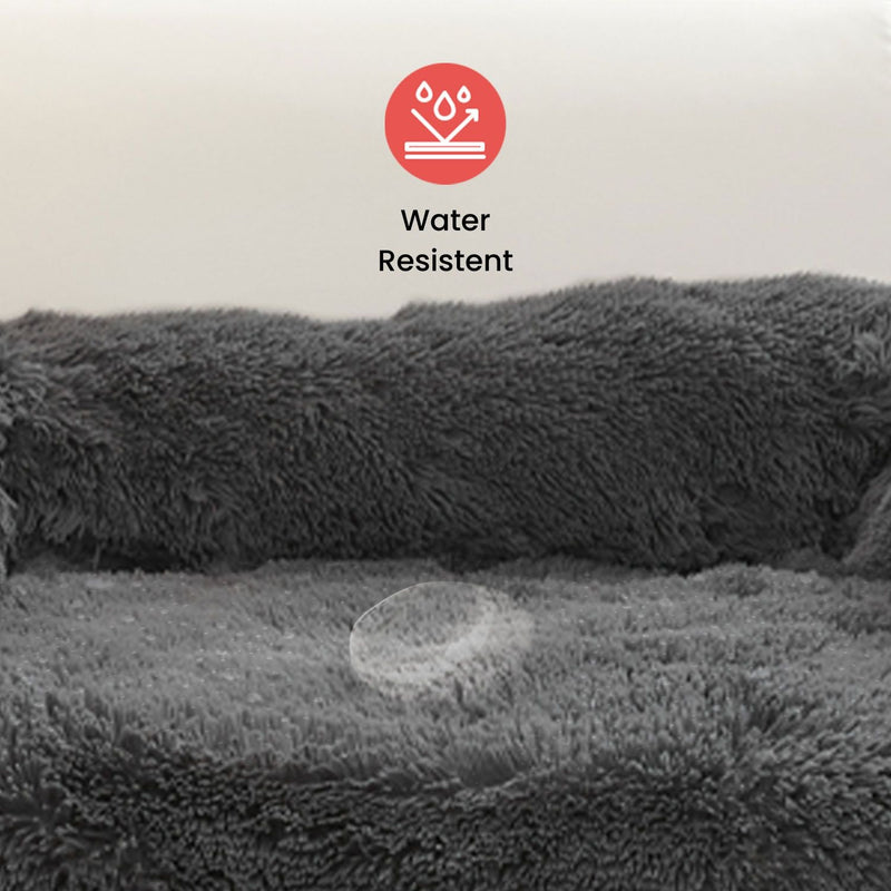 Floofi Pet Sofa Cover Soft with Bolster XL Size (Grey) - NuSea