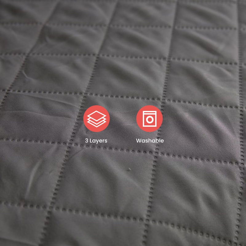 FLOOFI Pet Sofa Cover with Bolster L Size (Grey) - NuSea