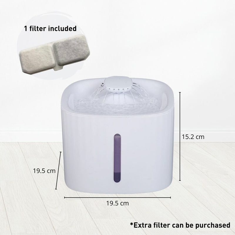 Floofi Pet Water Fountain Dispenser LED USB 3L - NuSea