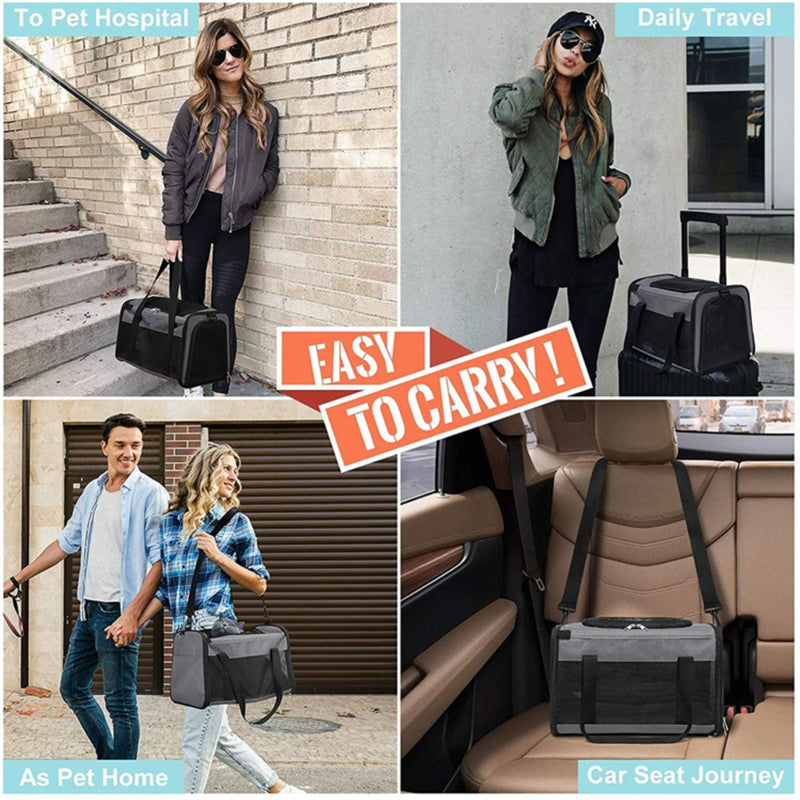 Floofi Portable Pet Carrier - L Size (Grey) - NuSea