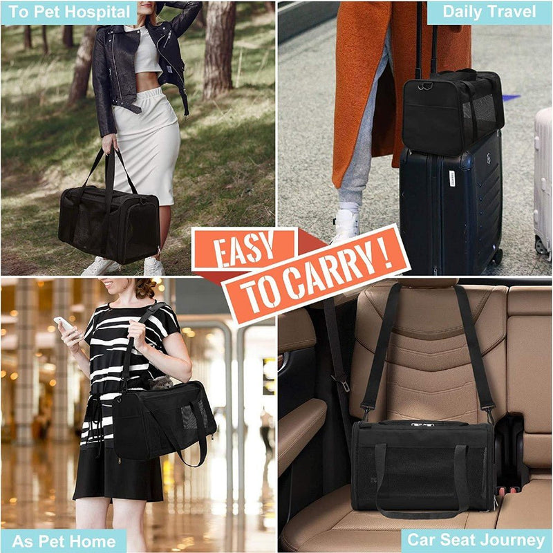 Floofi Portable Pet Carrier - M Size (Black) - NuSea