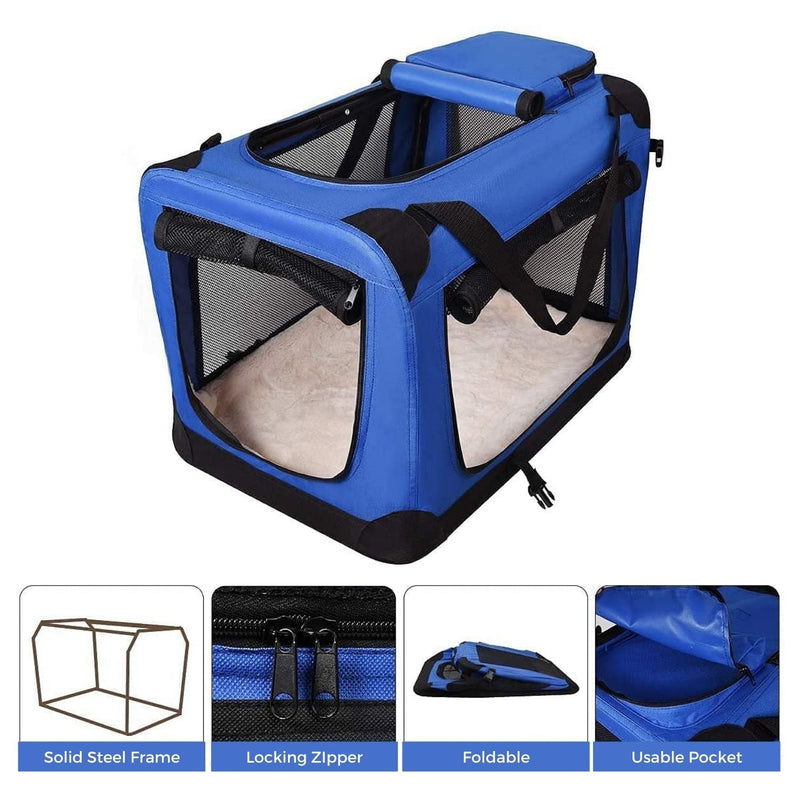 FLOOFI Portable Pet Carrier - Model 1 - M Size (Blue) - NuSea